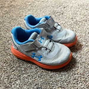 Under Armour Kids' Sneakers in Gray, Blue, and Orange
